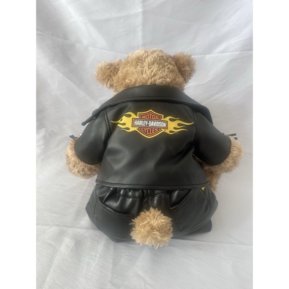 Build A Bear Vintage Big Hugs 18" Plush Brown Teddy Harley Davidson Outfit RARE - Picture 4 of 9